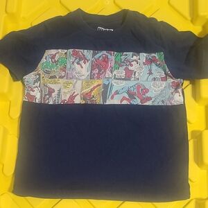 Marvel Navy Blue Comic Strip T-Shirt Size 4T